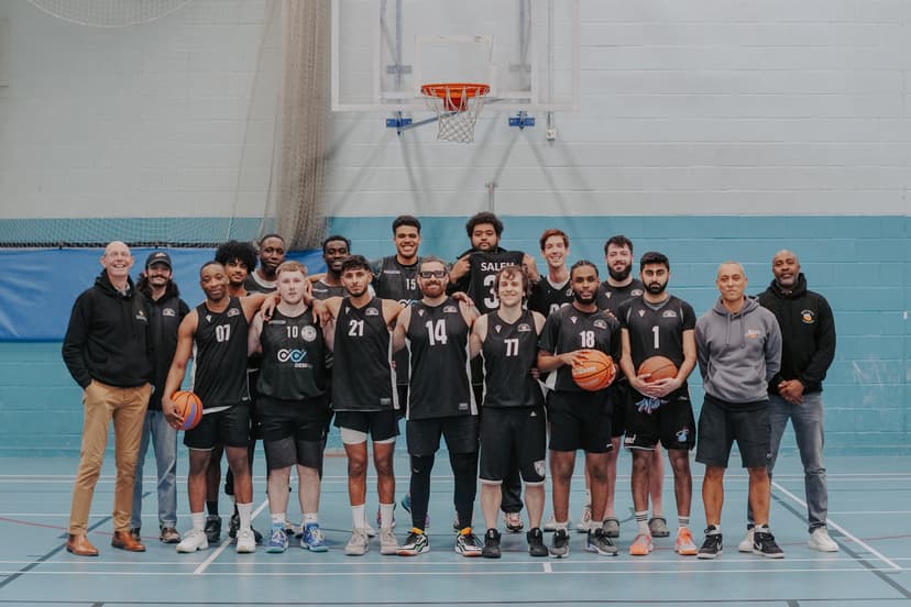 A team photo of Kings Heath Community Basketball Club Men's Team